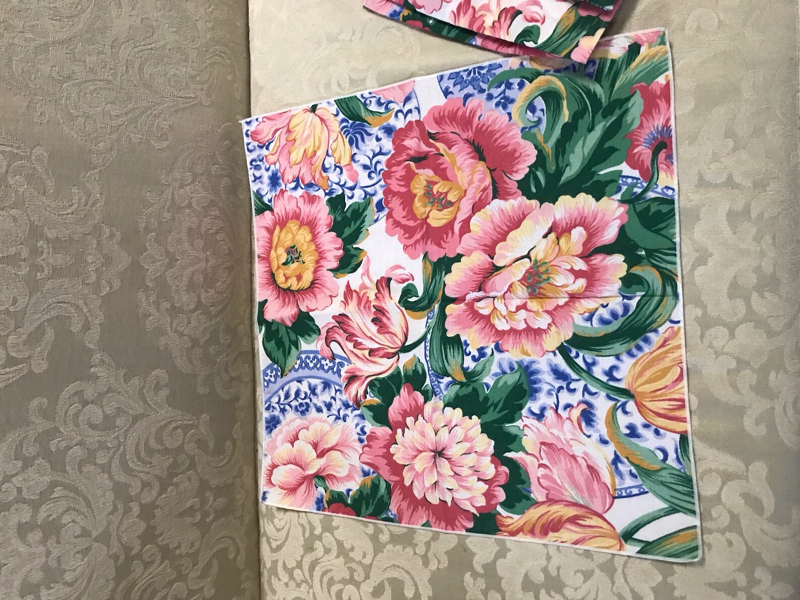 Vintage Floral Napkins Cotton Napkins Flower Napkins Multi Etsy