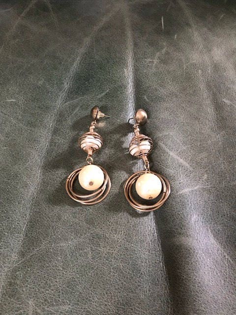 Vintage Pearl Earrings Dangle Earrings Pearl Drop Earrings | Etsy