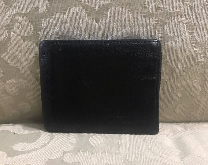 Vintage Men's Wallet Black Leather Wallet Guess Wallet Etsy