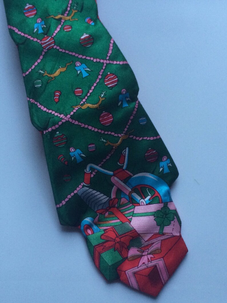 Vintage Christmas Necktie Christmas Tie Men's Christmas Etsy