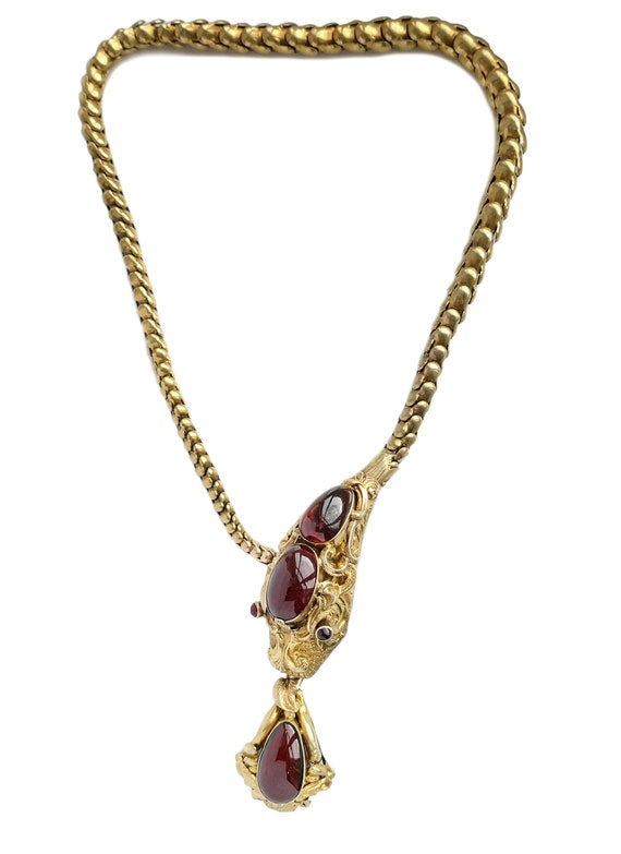 Victorian Snake / Serpent Necklace in 18k Gold, s… - image 2