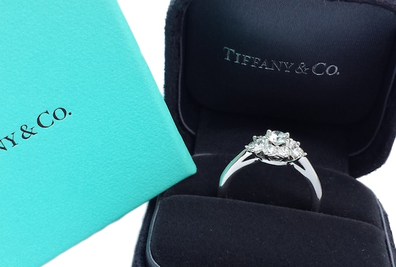 Tiffany & Co 0.90ct Flower Cluster Engagement Ring - Etsy