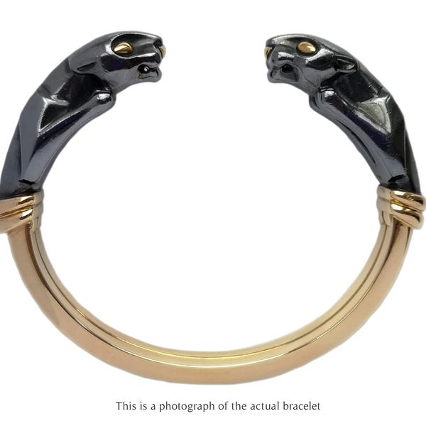 Vintage Cartier Panthere Silverium Schwarz Armband