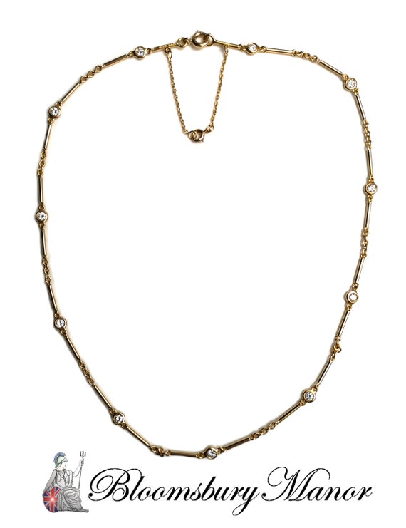 Cartier .66ct Diamond 18k Gold Necklace 15in Etsy Canada