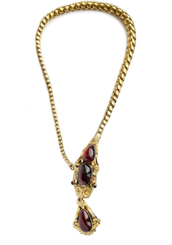 Victorian Snake / Serpent Necklace in 18k Gold, s… - image 7