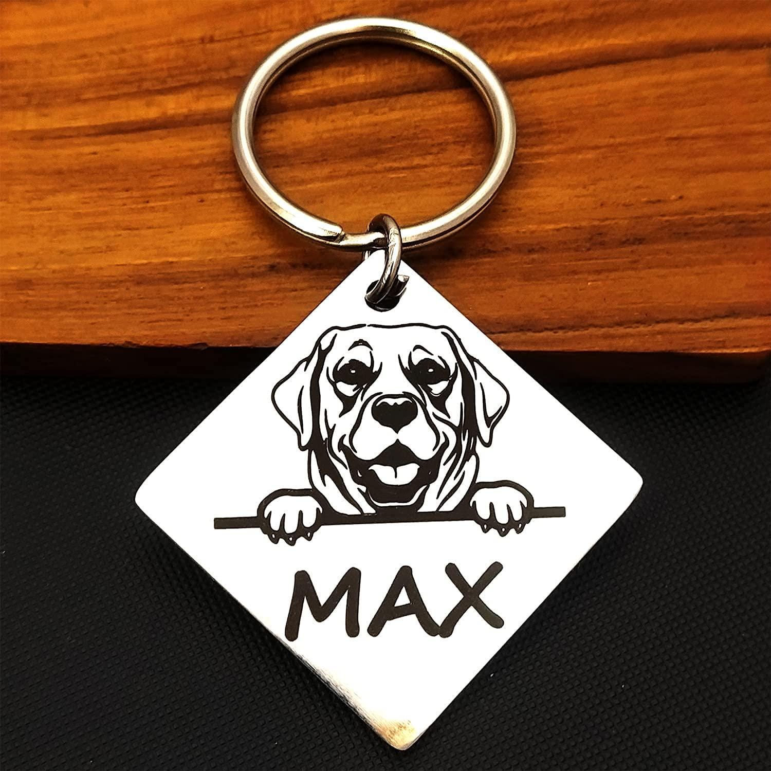 Custom Dog Breed Tag: Personalized Stainless Steel Pet ID - Etsy