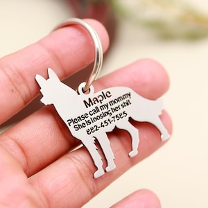 Engraved Dog Tag: Stainless Steel Funny Pet ID, Custom Dog Shape