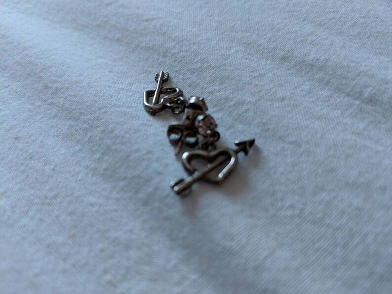 Heart with bow earrings