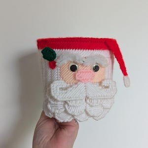 vtg natale babbo natale vintage copertina di carta igienica lavorato a maglia all'uncinetto