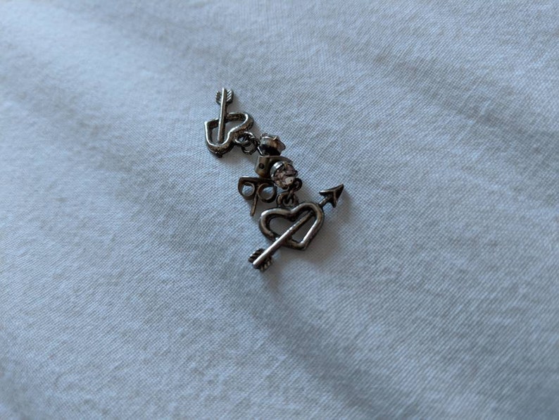 Heart with bow earrings