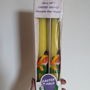 Vintage 90&#39;s easter candles pastel cute bunny duck egg