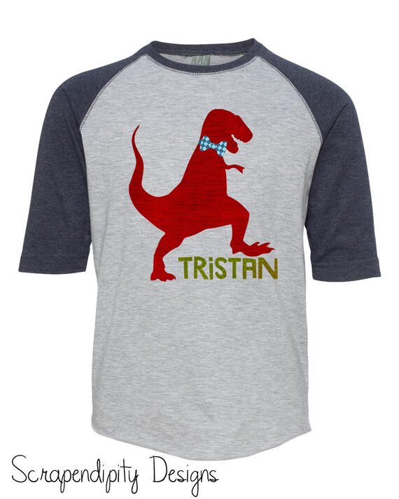 Custom Made T Shirt Dino Mite Funny Dinosaur Cartoon Stars Boys Toddlers
