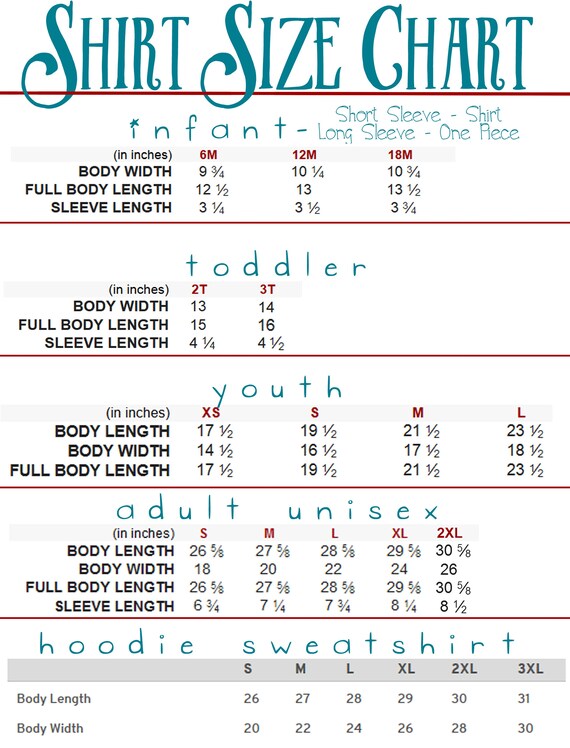 Express Shirt Size Chart