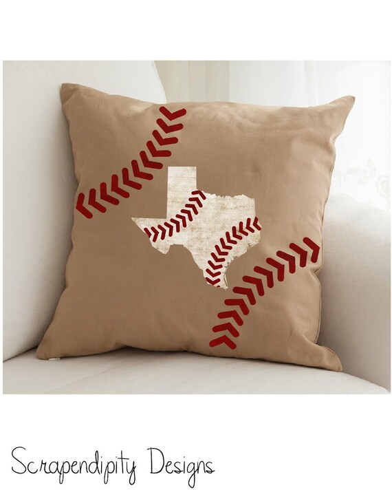 Baseball Pillow Baseball Texas Throw Pillow Baseball Mom Etsy