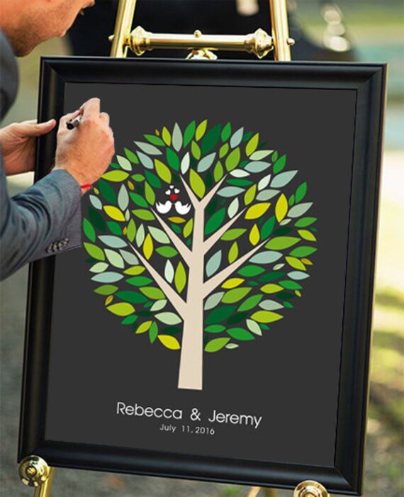 Personalized Wedding Guest Book Alternative Tree Printable | Etsy