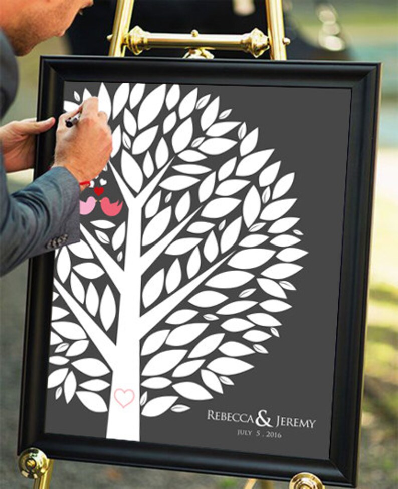 Personalized Wedding Guest Book Alternative Printable Tree Etsy Canada
