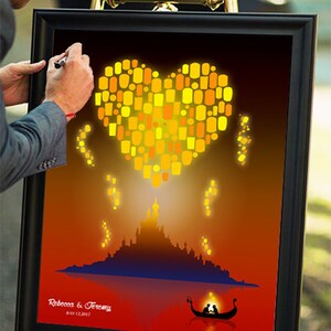 Printable Rapunzel Tangled Lantern Custom Wedding Guest Book - Etsy