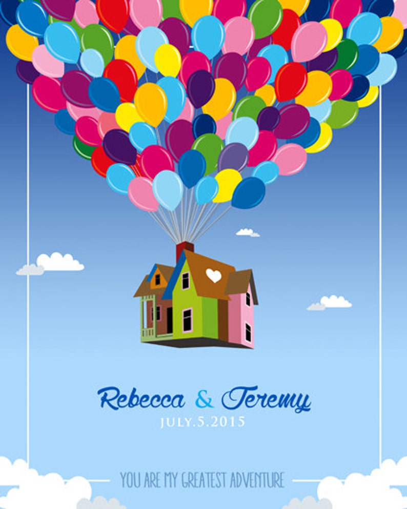 Personalized Printable Custom Wedding Guest Book UP Guestbook Etsy