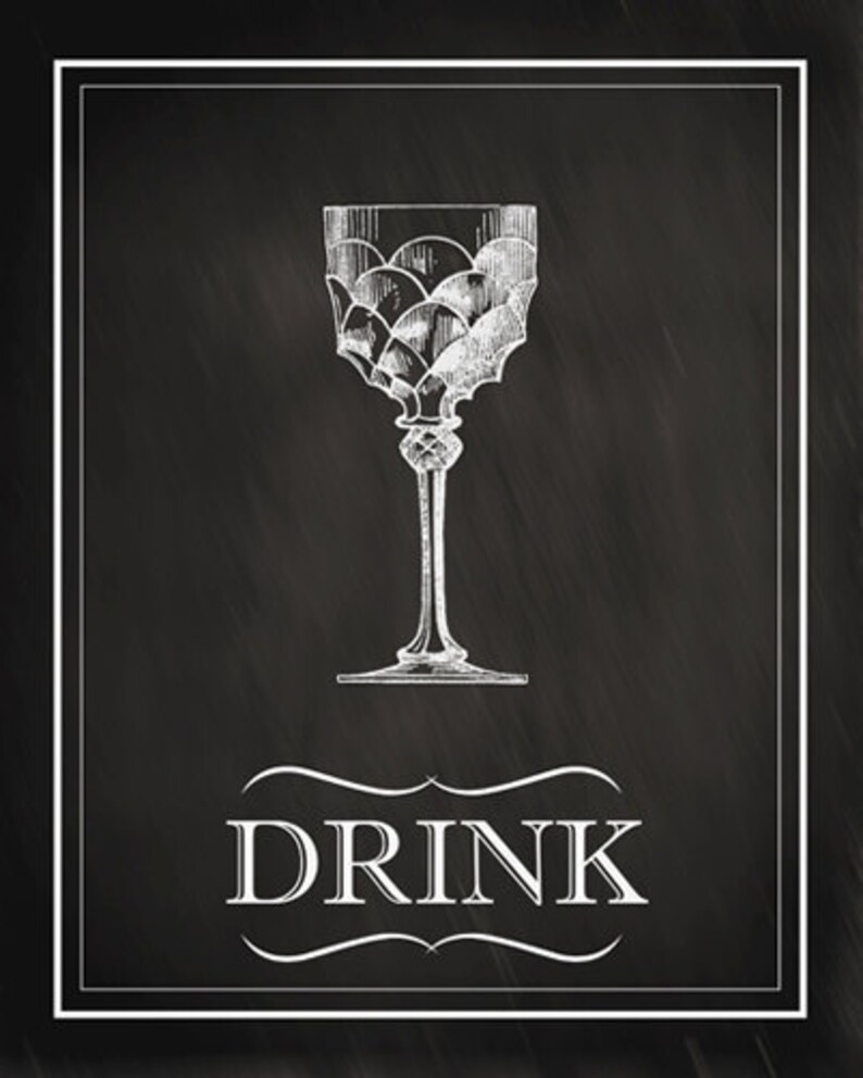 Set of 3 PRINTS Kitchen vintage Printable Poster chalkboard Etsy