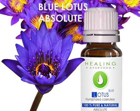 Blue Lotus Absolute, Natural Blue Lotus (Nymphaea caerulea), 100% pure Lotus oil (LILY)- Sacred Louts Oil- (Undiluted)-Pure Lotus flower oil