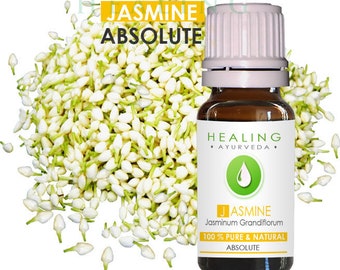 Absoluto de jazmín -Jazmín puro grandiflorum- Aceite de flor de jazmín natural- Absoluto de jazmín sin diluir - Absoluto de jazmín de Sri Lanka- fijn