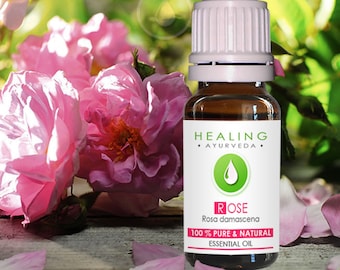 Rose essential oil- 5ml-100% Pure Rose Otto- Rosa damascena-Therapeutic- Natural Skin care-Organic Rose oil- Bath oil- Damask rose-Undiluted
