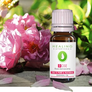 Rose essential oil- 5ml-100% Pure Rose Otto- Rosa damascena-Therapeutic- Natural Skin care- Rose flower oil- Bath oil- Damask rose-Undiluted