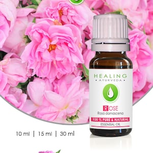 Natural Rose essential oil - Rose Otto-Pure Rose flower oil- Turkish Rose oil- Rose oil - Aromatherapy Rose- undiluted Rose essential oil