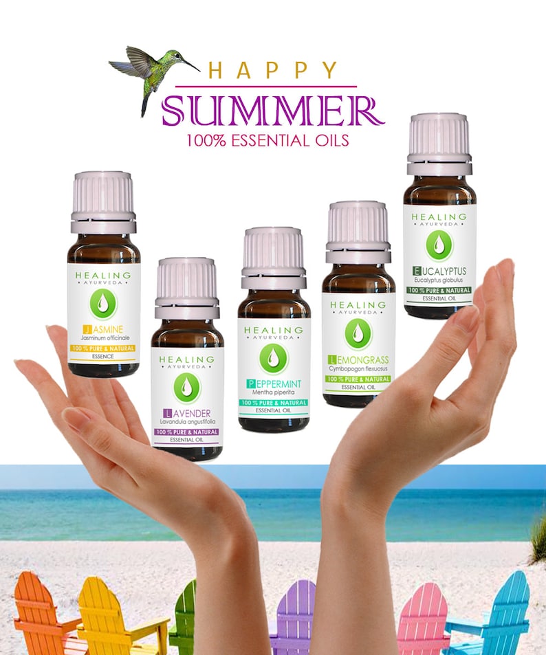 Essential Oils Summer Kit Natural Healing 100 Pure Etsy