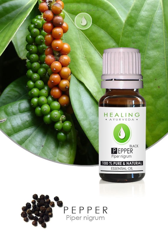 Black pepper essential oil- Spice essential oil- Pure Natural pepper essential oil- Piper Nigrum- chakra oil- Aromatherpy- Massage oil