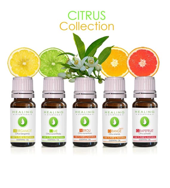 Citrus essential oils set- 100% Pure essential oils -  therapeutic oils- bath & skin care- Citrus essential oils- Aromatherapy