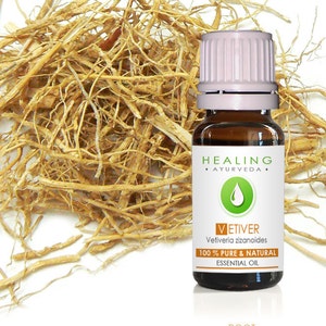 Vetiver essential oil- Pure Vetiver root oil- - perfume fixative, Spiritual oil, Ayurveda essential oil, Root oil, Aromatherpay, Massage oil