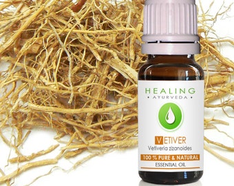 Aceite esencial de vetiver - Aceite puro de raíz de vetiver - fijador de perfumes, aceite espiritual, aceite esencial ayurvédico, aceite de raíz, aromaterapia, aceite de masaje