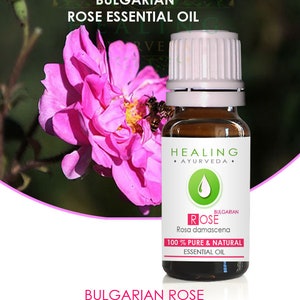 Rose essential oil- Pure Bulgarian Rose oil- Rosa damascena- 100% Pure Rose Otto- Bulgarian rose oil-  Natural Rose flower essential oil