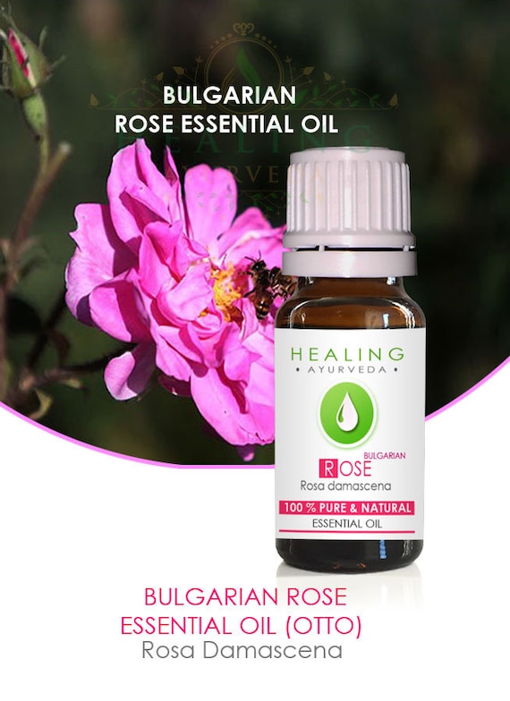 Rose essential oil- Pure Bulgarian Rose oil- Rosa damascena- 100% Pure Rose Otto- Bulgarian rose oil-  Natural Rose flower essential oil