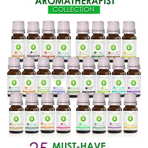 Essential oils set SALE Aromatherapist collection Aromatic healing oils Aromatherapy starter kit 25 x Therapeutic essential oils image 1