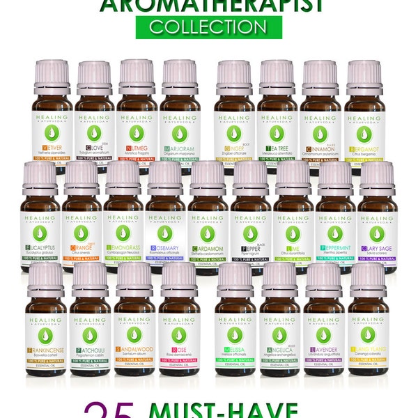 Essential oils set- SALE- Aromatherapist collection -  Aromatic healing oils- Aromatherapy starter kit - 25 x Therapeutic essential oils