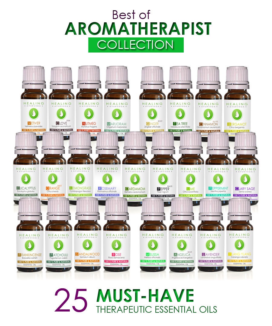 Essential oils set- SALE- Aromatherapist collection - Aromatic healing  oils- Aromatherapy starter kit - 25 x Therapeutic essential oils