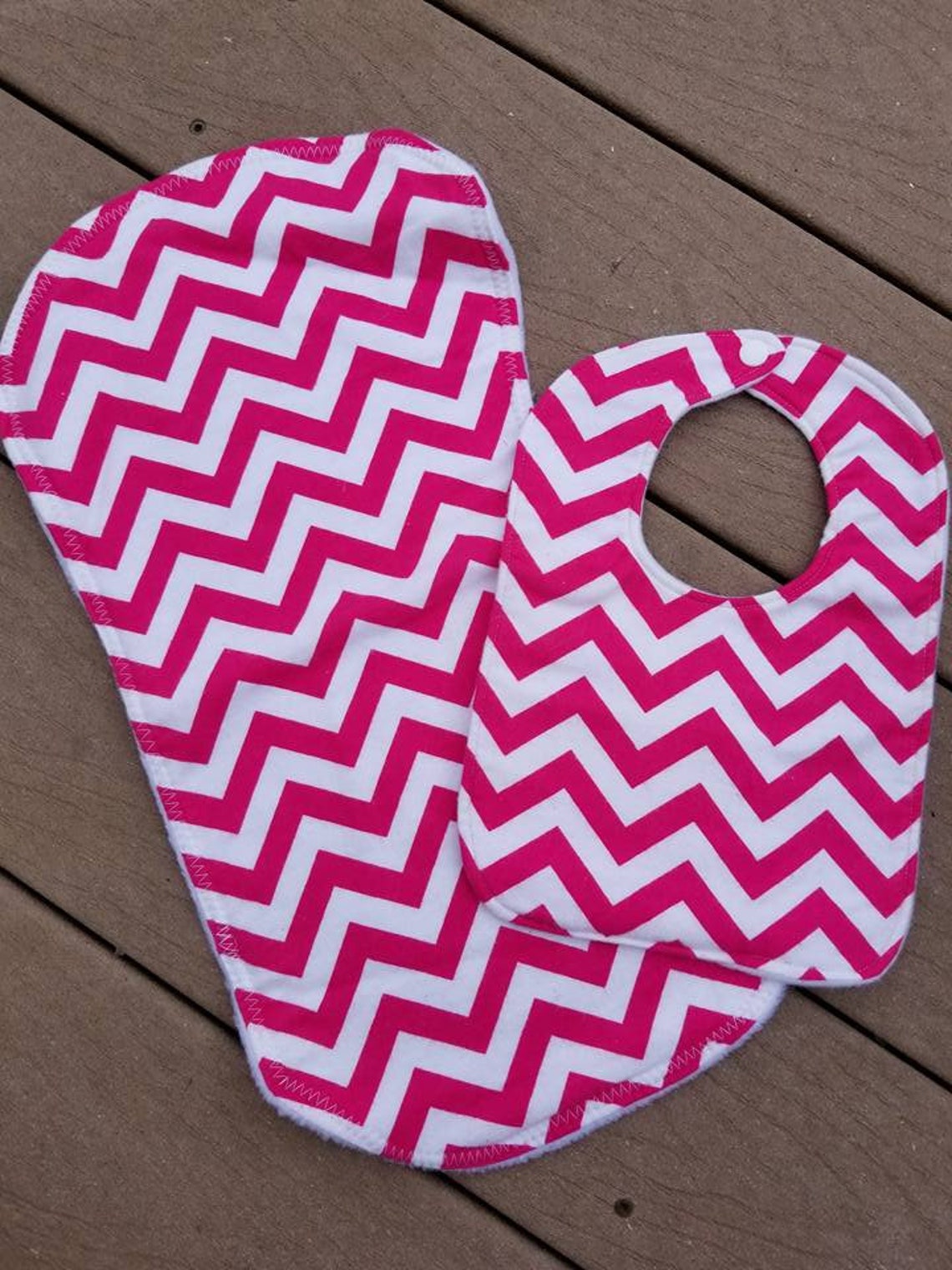 Girls Bib & Burp Cloth Gift Set Baby Shower Gift Floral Etsy