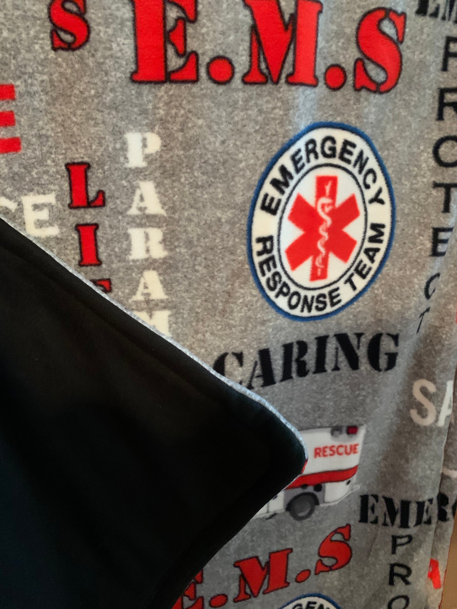 EMS/ Ambulance Pattern Full Size Fleece Blanket Etsy