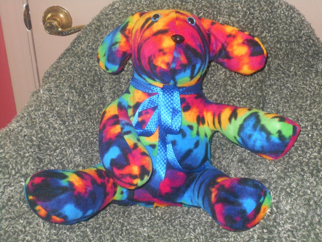 Tie Dye Stuffed Dog Etsy