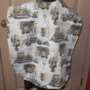 Adult bib Construction Trucks