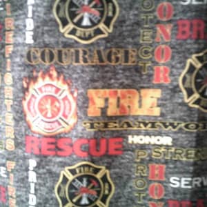 Fire Fighters adult bib/dining scarf/clothing protector