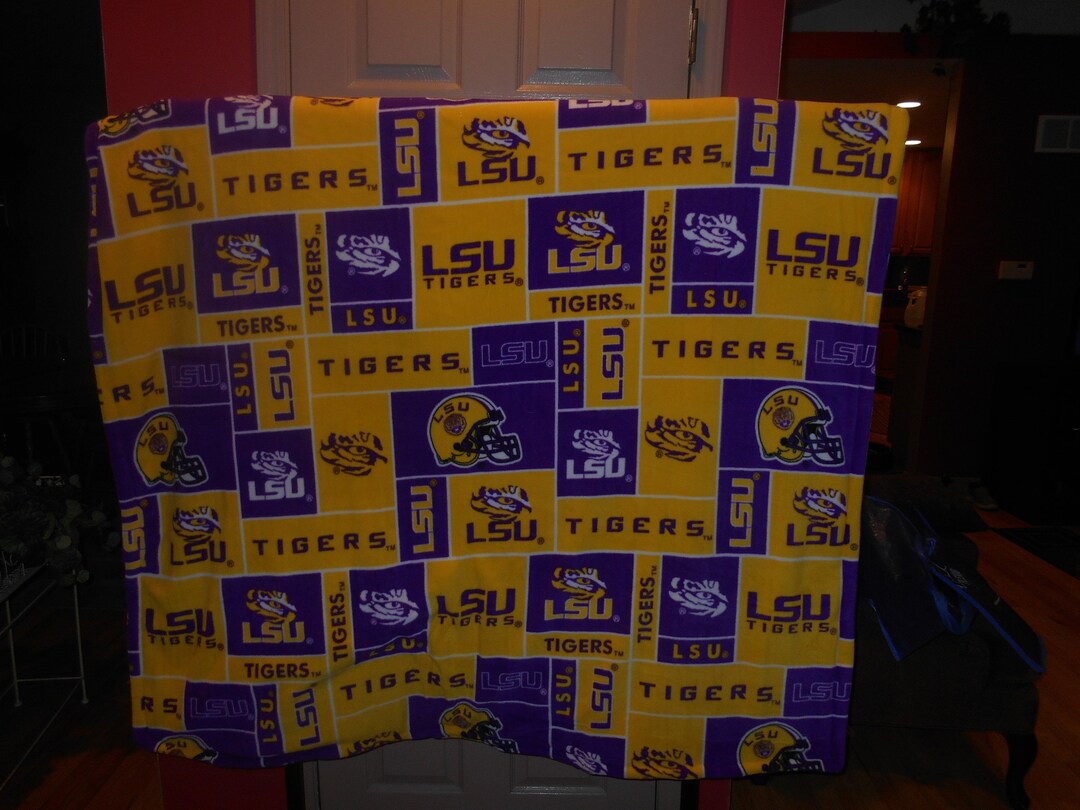LSU Fleece Blanket/ Full Size Etsy
