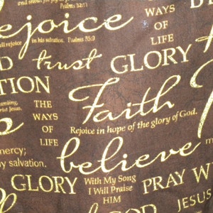 Faith, Hope, Peace Adult bib/ clothing protector/ dining scarf