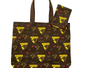 Lined Grocery Bag  (Hawks)