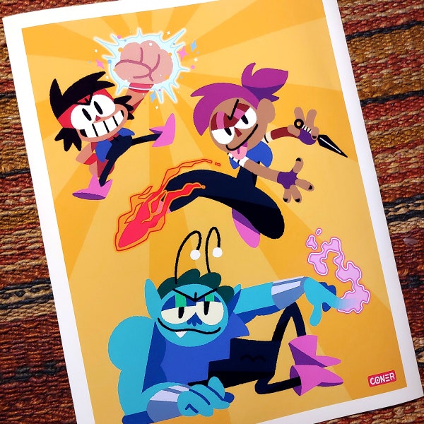 Bodega Men, Assemble! Ok KO Art Print w/ FREE STICKER