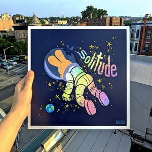 Rainbow Holographic Solitude Space 12 x 12 Card Stock Print met GRATIS STICKER