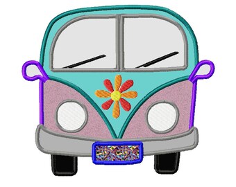 Vw bus embroidery | Etsy
