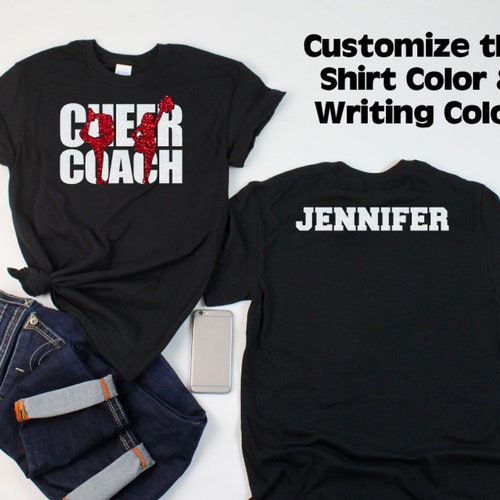 Cheer Coach Shirt With a NAME on the Back Best Cheer Coach Etsy